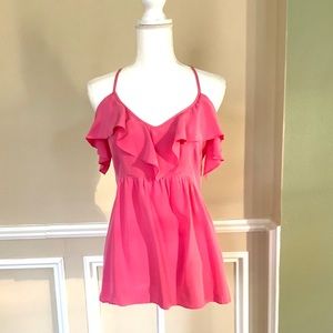 ALICE & TRIXIE Pink Ruffle Halter Top